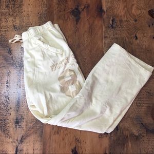 PINK Sweatpants Light Yellow